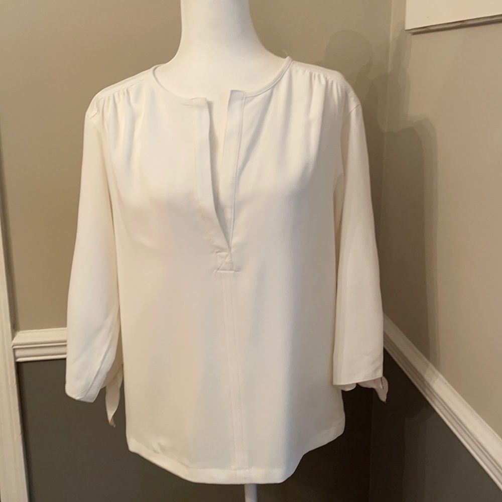 TRINA TURK WHITE BLOUSE S